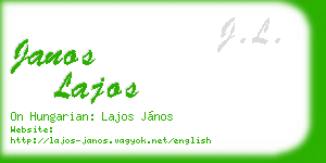 janos lajos business card